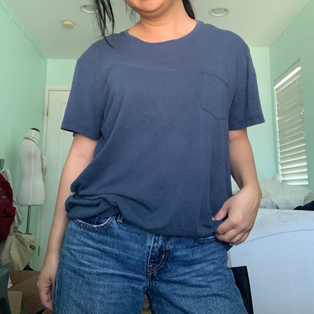 Navy Blue American Eagle Men's Short Sleeve Tee